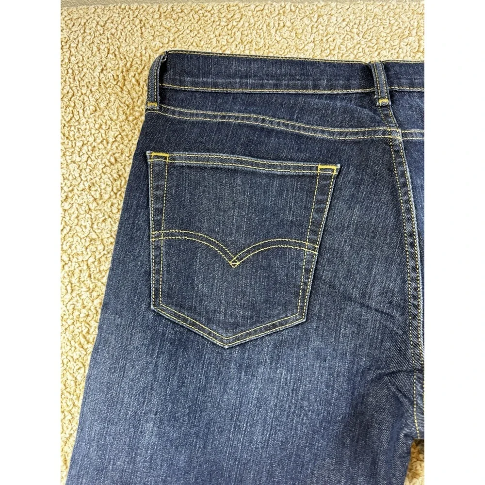 Levi's 505 Jeans Mens 36x32 Dark Wash Regular Fit Straight Leg Denim Classic Zip